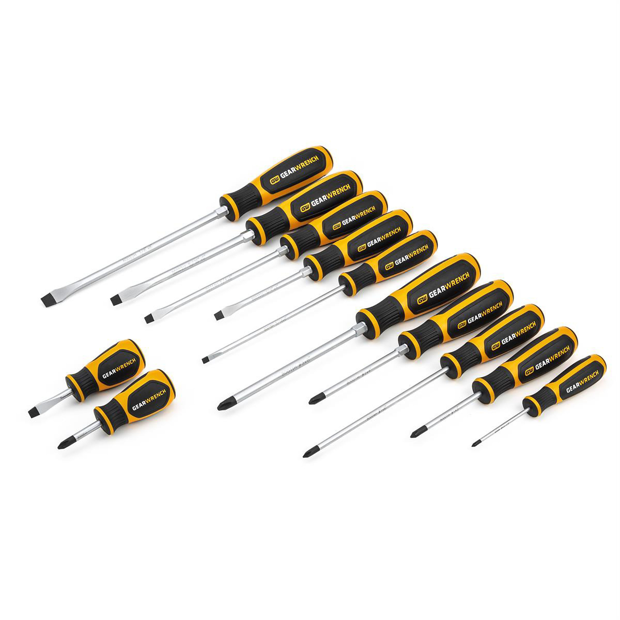 GearWrench 12-Piece Phillips/Slotted Dual Material Screwdriver Set — Model# KDT80051H
